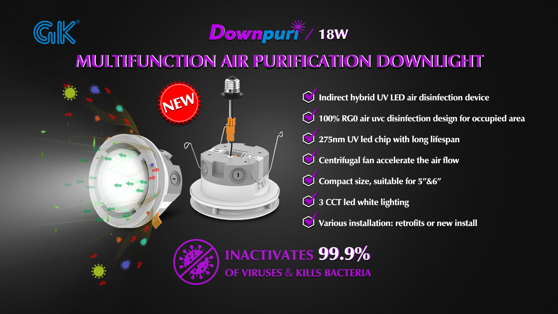 New UV light makes indoor air as safe as outdoors